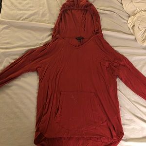 Lightweight burnt orange hoodie